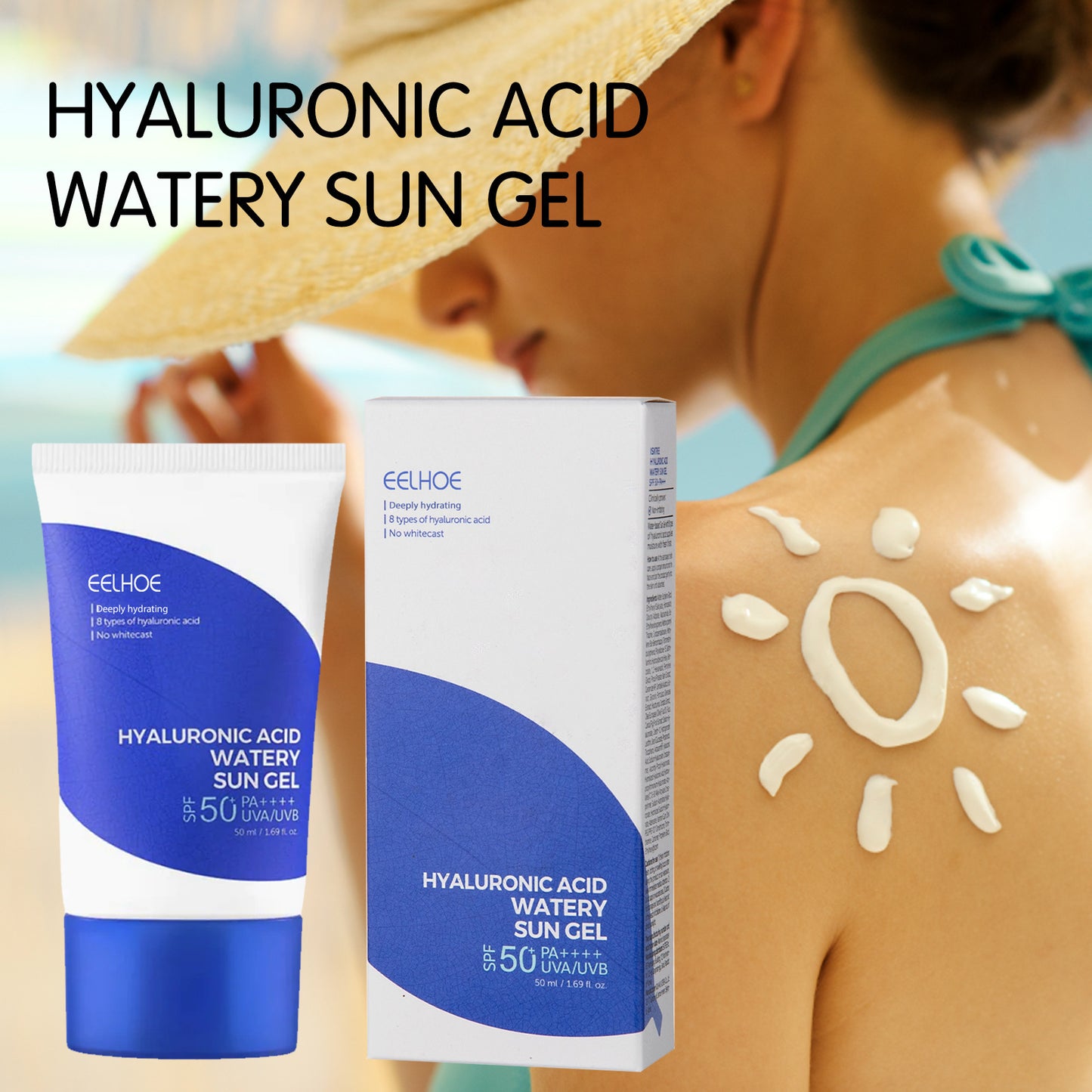 Hyaluronic Acid Moisturizing Protective Gel Summer Outdoor Moisturizing Refreshing Not Oily Resist Ultraviolet Rays